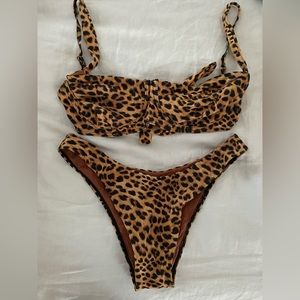 Monday Swimwear Leopard Bikini Clovelly Top & Byron Bottom